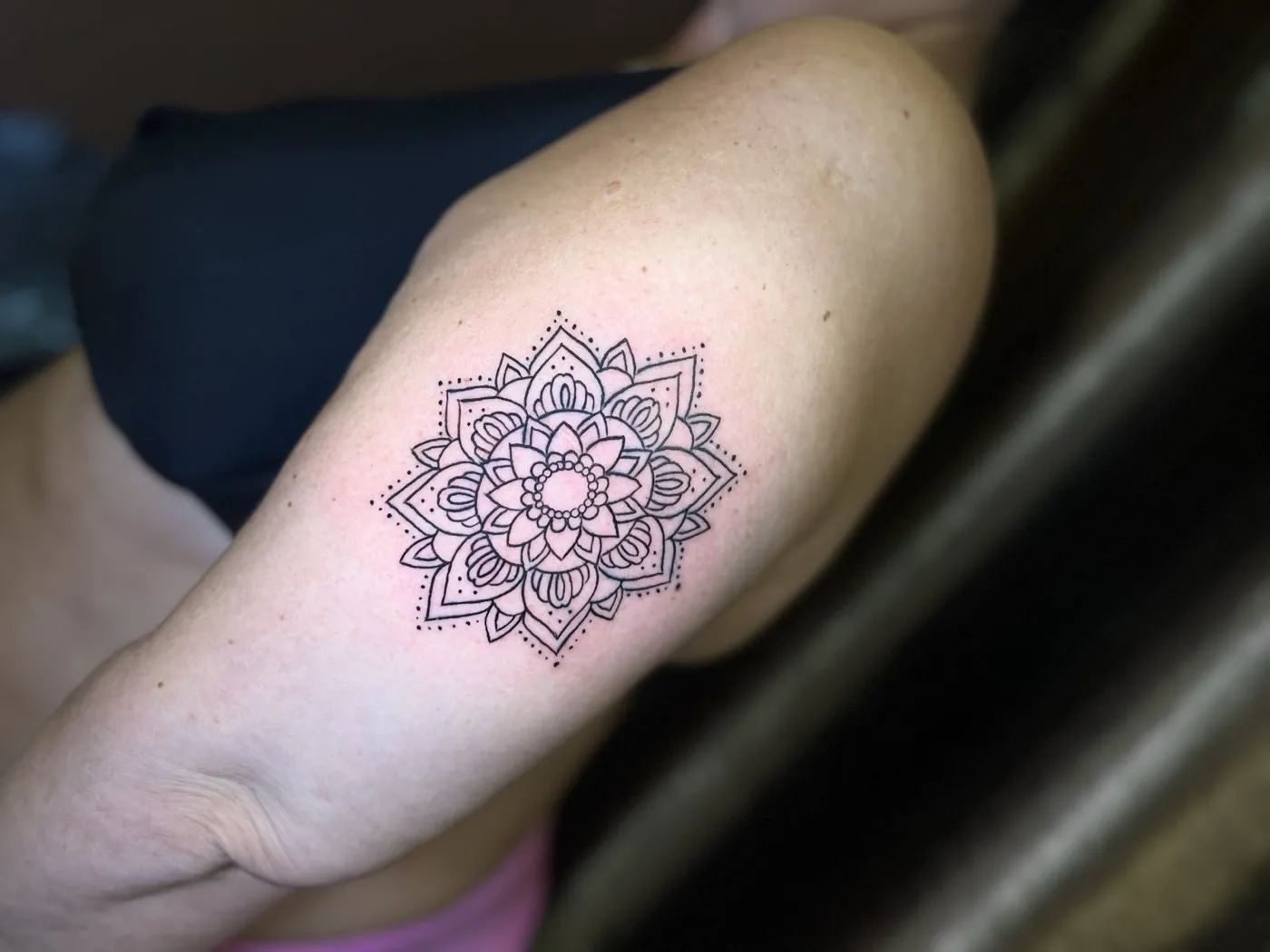 Geometric mandala tattoo Bangkok, Yawan Tattoo Studio