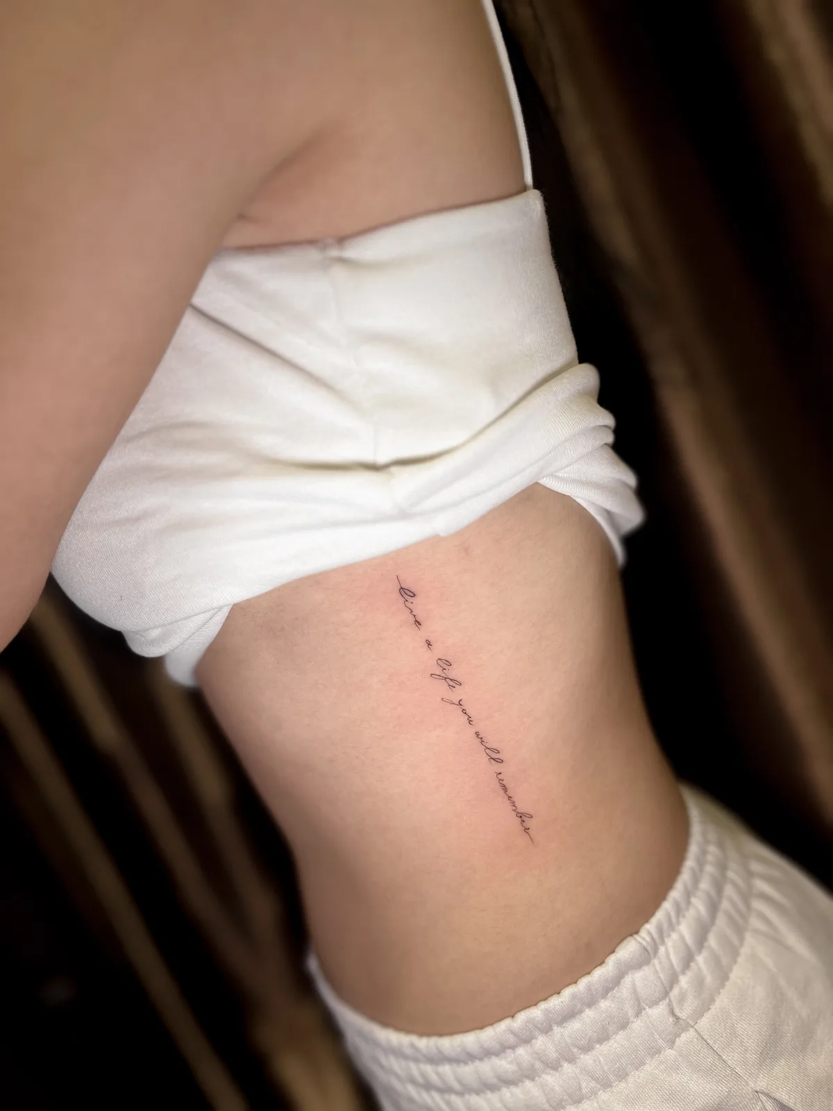Minimalist tattoo Bangkok, delicate single needle by Yawan Tattoo Studio